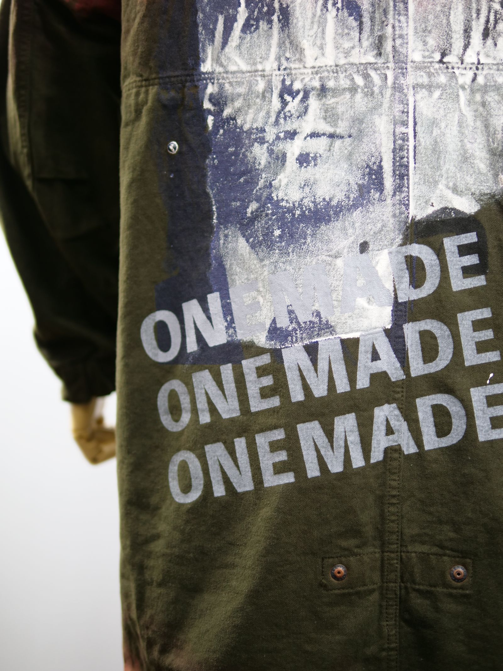 ONE820 / MODSCOAT / UNISEX / ユニセックス / ヴィンテージカーキ / ハンドメイド / タイダイ染め / 手染めモッズコート / HAND MADE / アートブランド