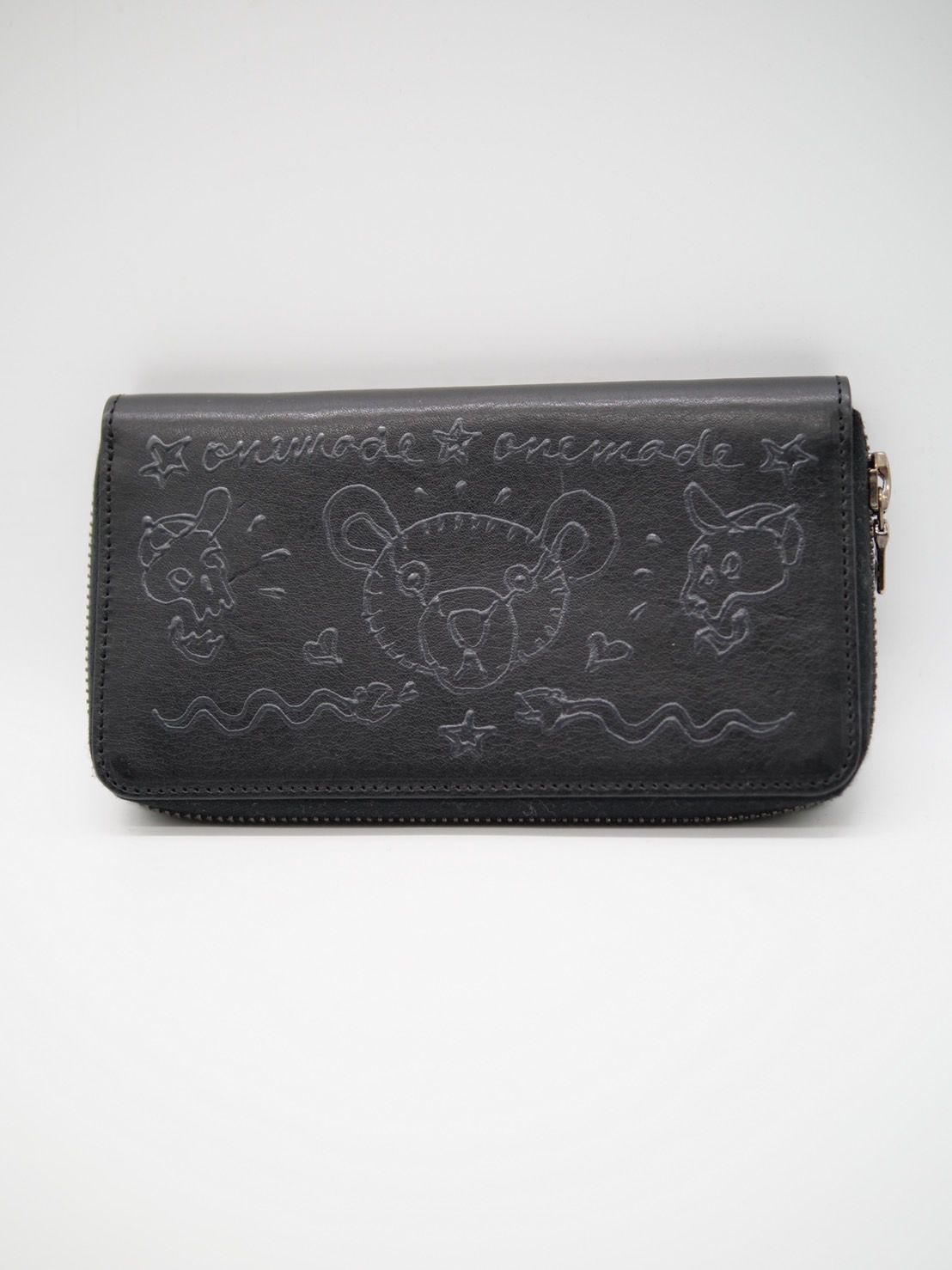 【イタリアンレザー長財布】ONEMADE×KATSUYUKIKODAMA / BLACK ブラック / レザー/ハンドペイント