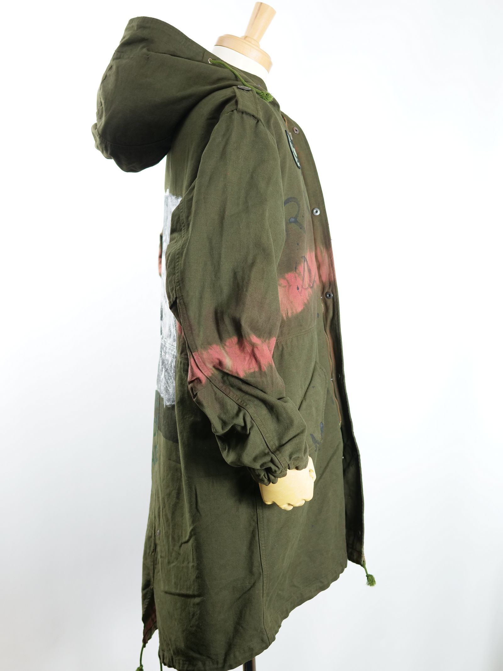 【世界で一枚だけ】 MODSCOAT / UNISEX / ユニセックス / ヴィンテージカーキ / ハンドメイド / タイダイ染め / 手染めモッズコート / HAND MADE / アートブランド