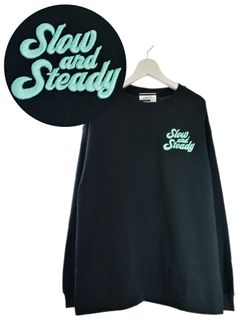 【3D刺繍】LANDER BLUE オリジナル / 長袖T刺繍Tシャツ / 高品質な厚手Tシャツ / 9オンス / ビックシルエット / ヘビーウェイトTシャツ / ヘビーオンスTシャツ