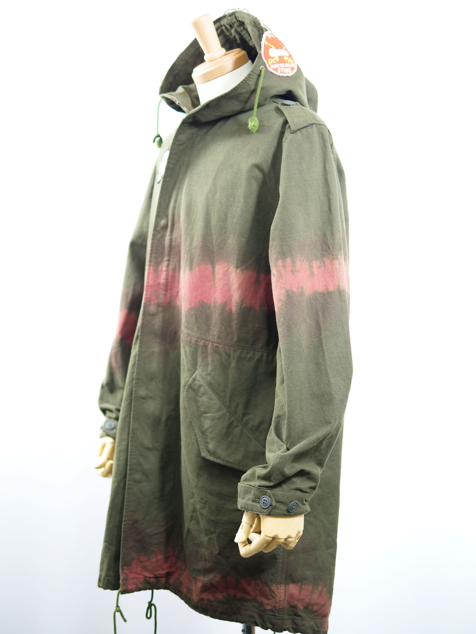 ONE820 / MODSCOAT / UNISEX / ユニセックス / ヴィンテージカーキ / ハンドメイド / タイダイ染め / 手染めモッズコート / HAND MADE / アートブランド