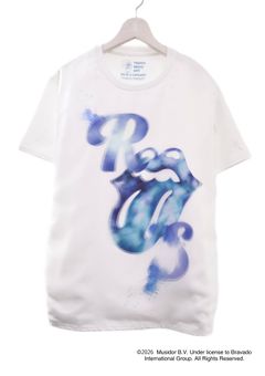 【The Rolling Stone】 RS No.9 CARNABYコラボレーション /TR-134  RE LIP&TONG INK 3DTシャツ/ WHITE/ ユニセックス