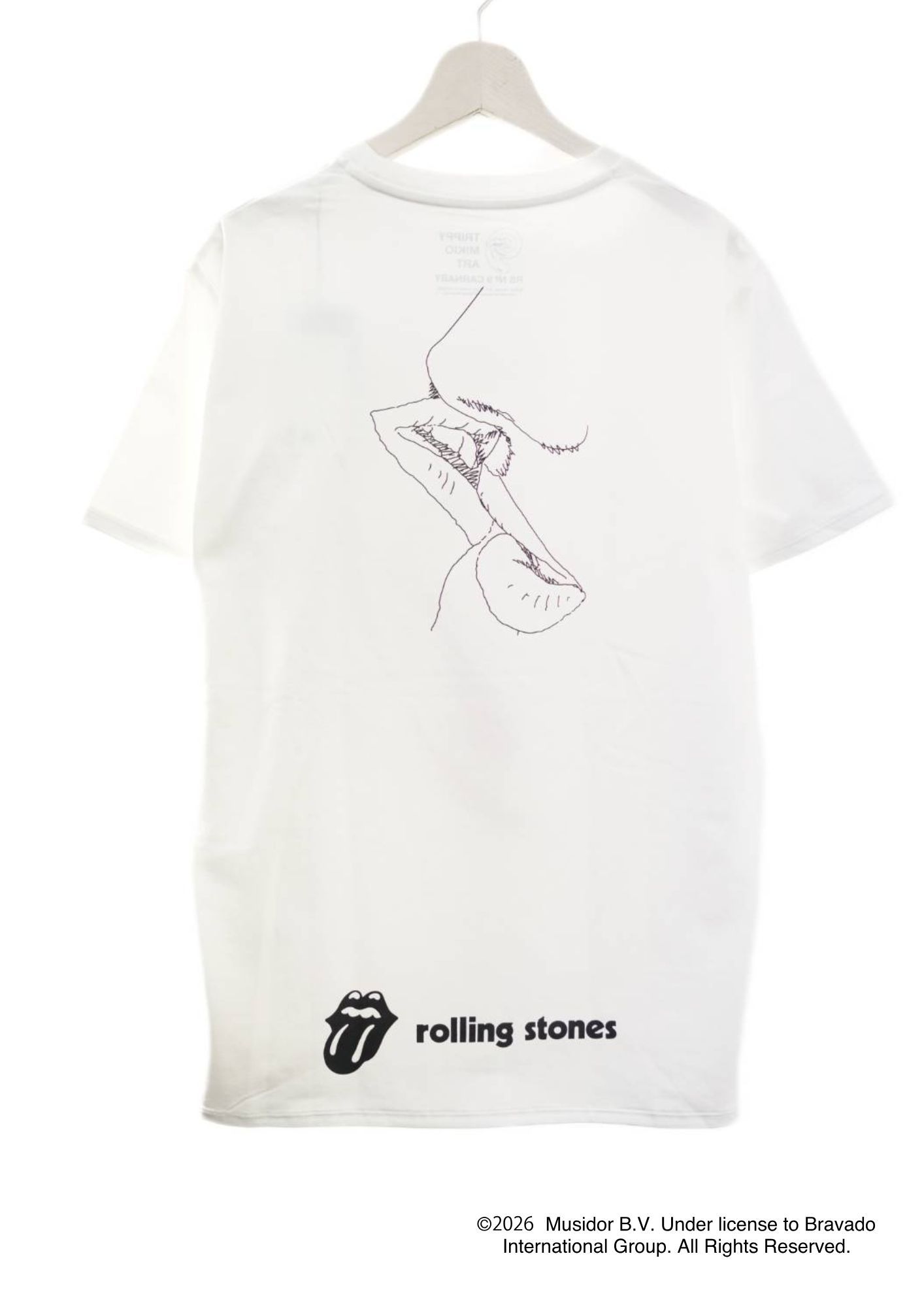 【The Rolling Stone】 RS No.9 CARNABYコラボレーション / TR-133 RS LIP&TONG SKETCHES  / 3DTシャツ/ WHITE/ ユニセックス