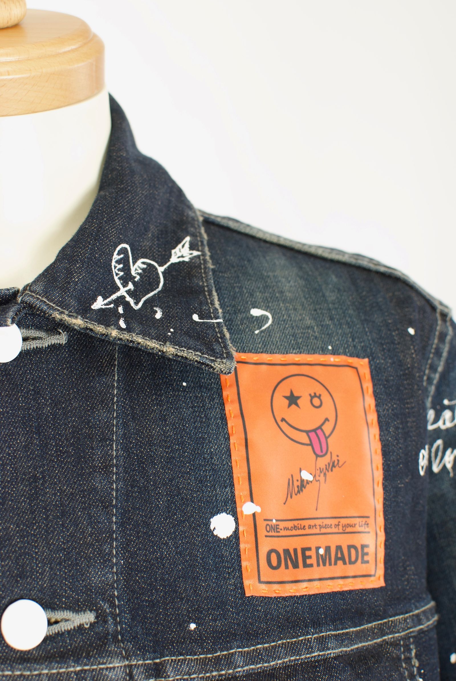 ONE-519 DENIM JACKET  / デニムジャケット /  Hand Made / ハンドメイド  / ハンドペイント
