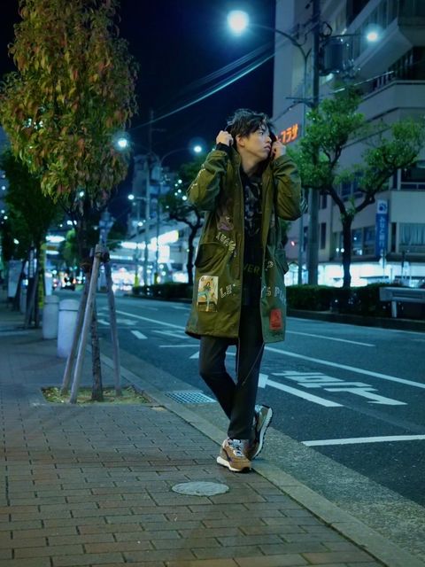 「ONEMADE×LanderBlue」 別注のモッズコートコーディネート①
