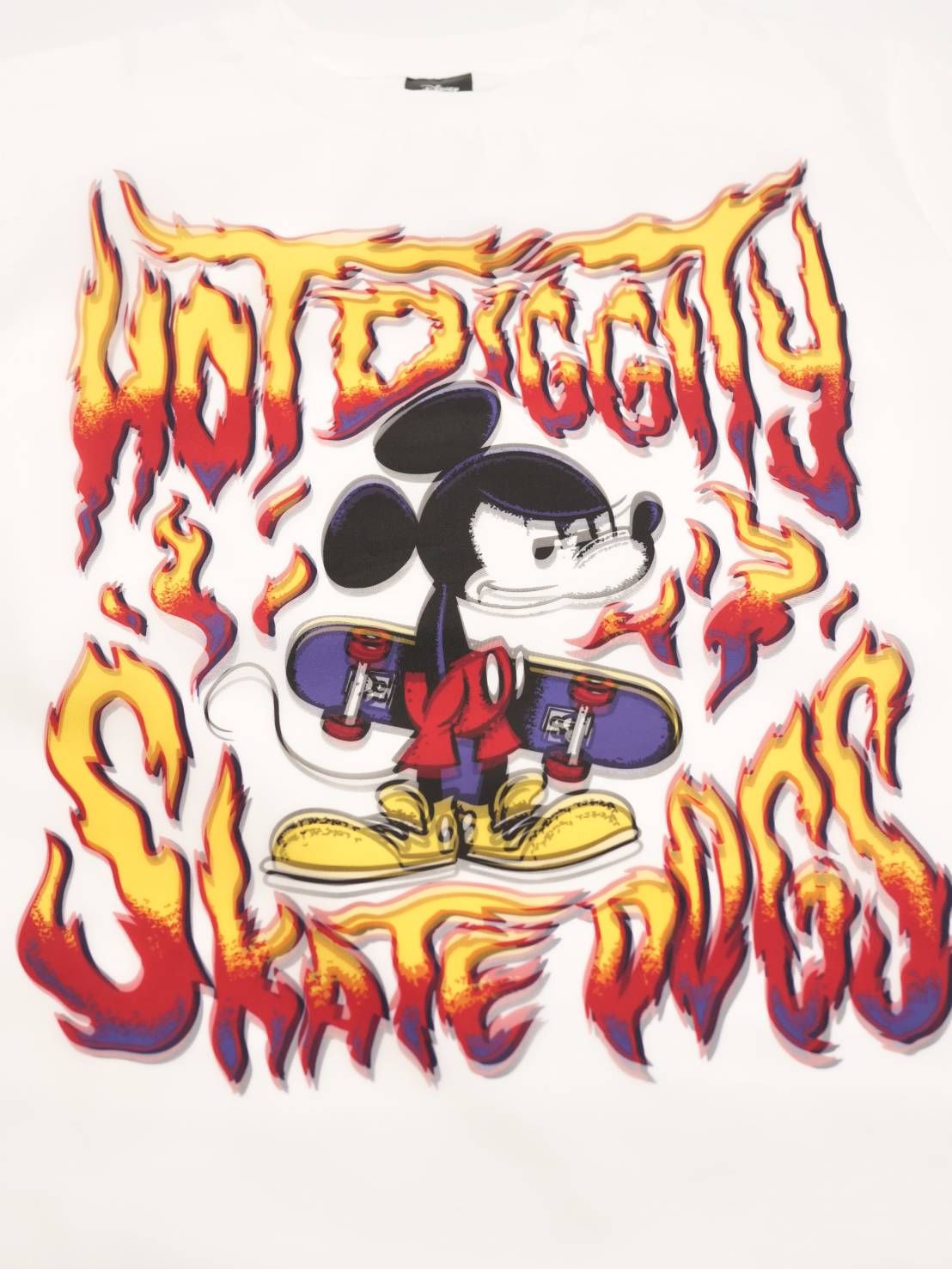 【MAXSIX3Dシリーズ】 SKATE / MICKEY / アートTシャツ / ディズニーライセンス商品 / WHITE / ユニセックス