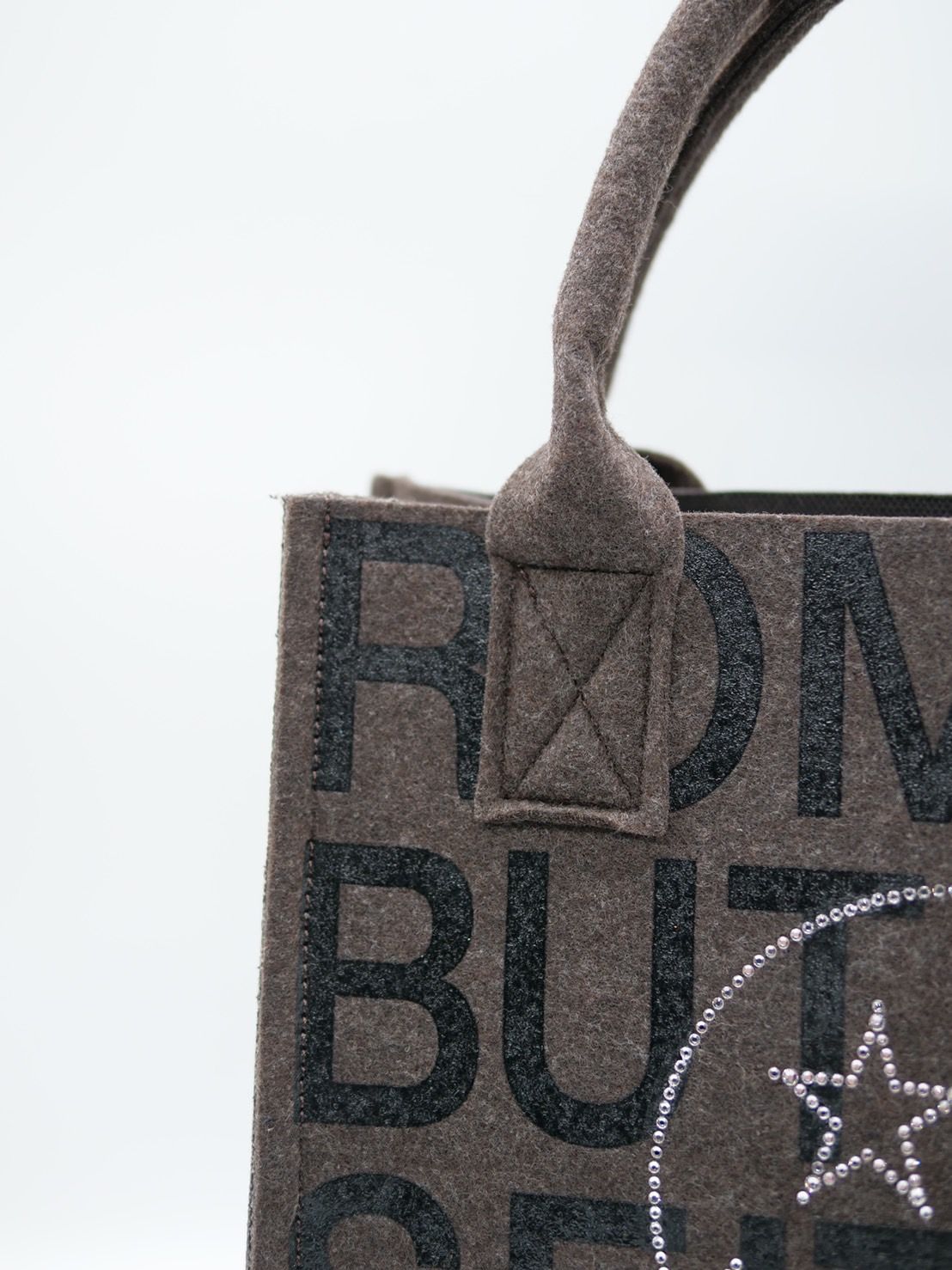 ONB-001S /  FELT MINI TOTO BAG /  SWAROVSKI / スワロフスキー / トートバッグ / ハンドメイド / MADE IN JAPAN