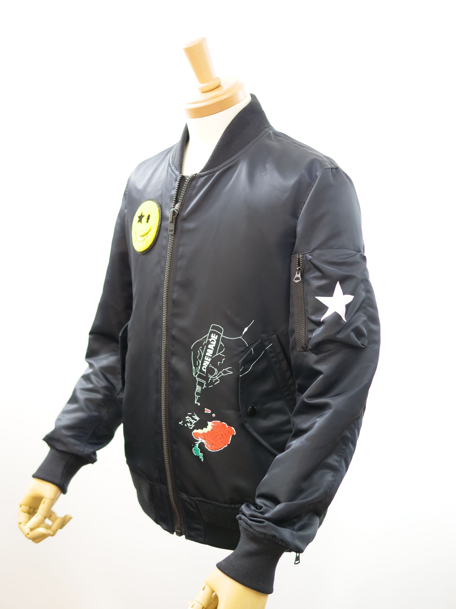 ONEMADE / LANDERBLUE別注 / 48サイズ(M〜L) / MA1 /リバーシブル / ハンドメイド/ MADE IN JAPAN