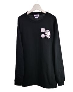 【豪華な刺繍】LANDER BLUE オリジナル / 長袖Tシャツ / ロングTシャツ / BLACK / ブラック / 刺繍 / 1ポイント / ユニセックス