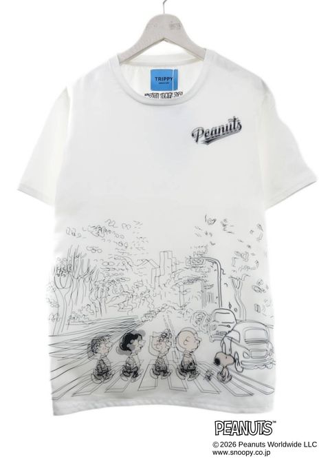 【PEANUTS  SNOOPY】 TR-098 / スヌーピー3DプリントTシャツ/ WHITE/ UNISEX