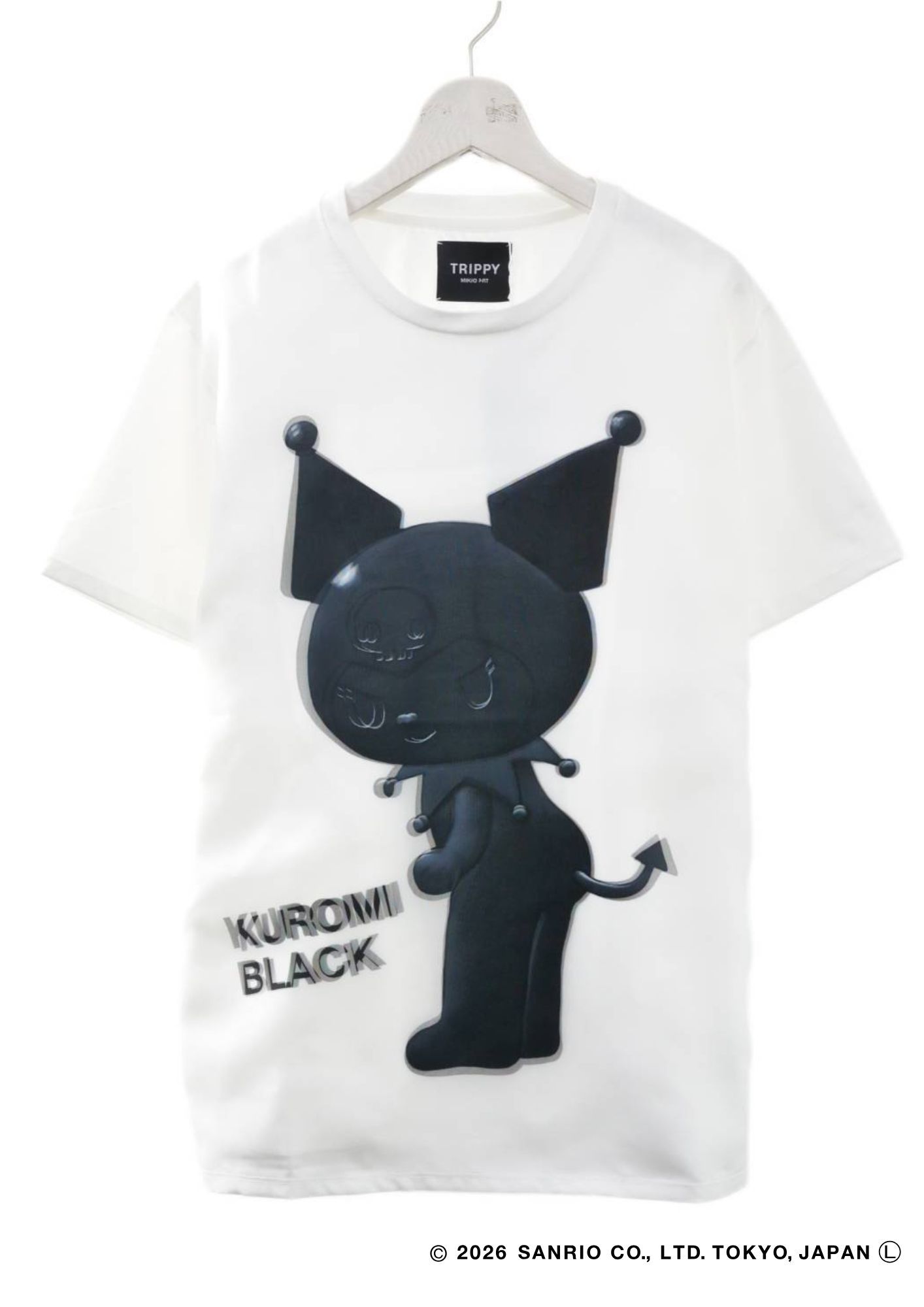 【KUROMIデザイン】TR-096 / 3DアートTシャツ / サンリオキャラクターコラボ / WHITE / ユニセックス