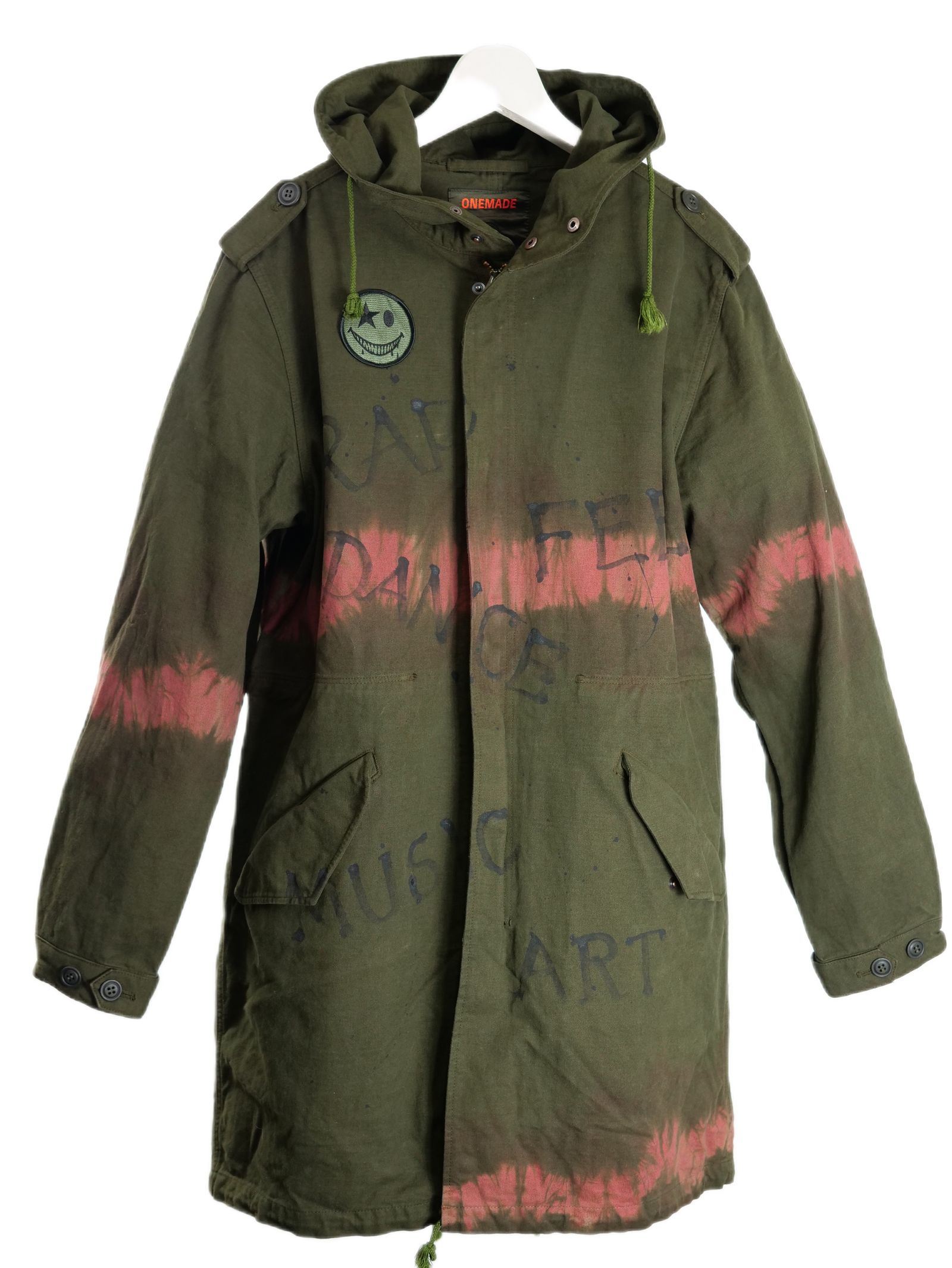 【世界で一枚だけ】 MODSCOAT / UNISEX / ユニセックス / ヴィンテージカーキ / ハンドメイド / タイダイ染め / 手染めモッズコート / HAND MADE / アートブランド