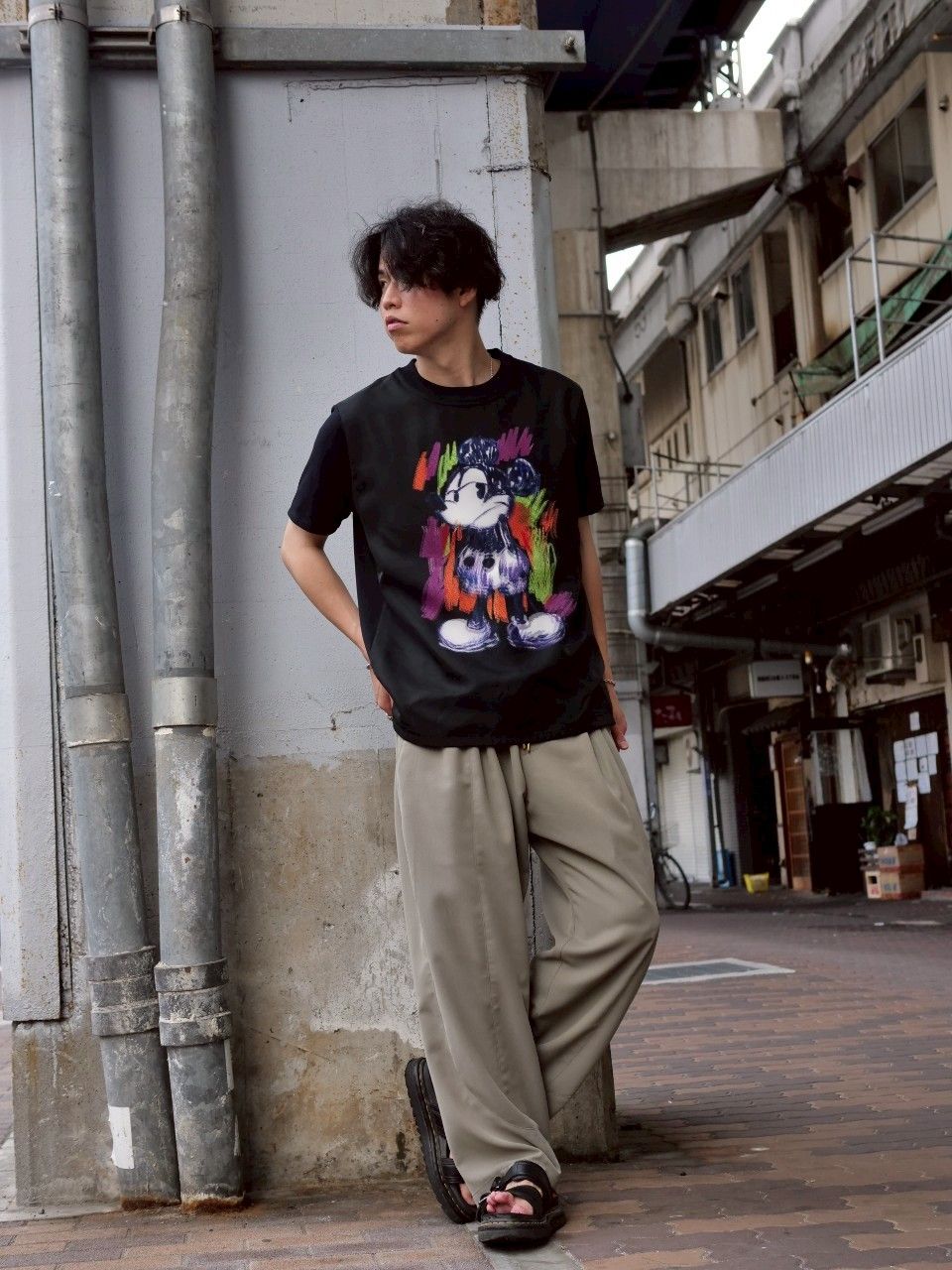 【MAXSIX3Dシリーズ】PAINT / MICKEY / アートTシャツ / ディズニーライセンス商品  / WHITE / ユニセックス