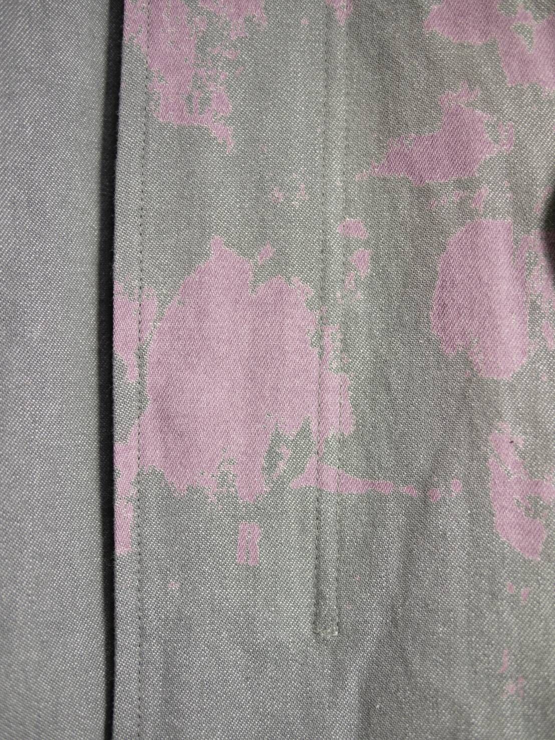 【1点物】ブリーチ花柄プリント モッズコート｜ミリタリー×現代アート｜大人のための3シーズンアウター