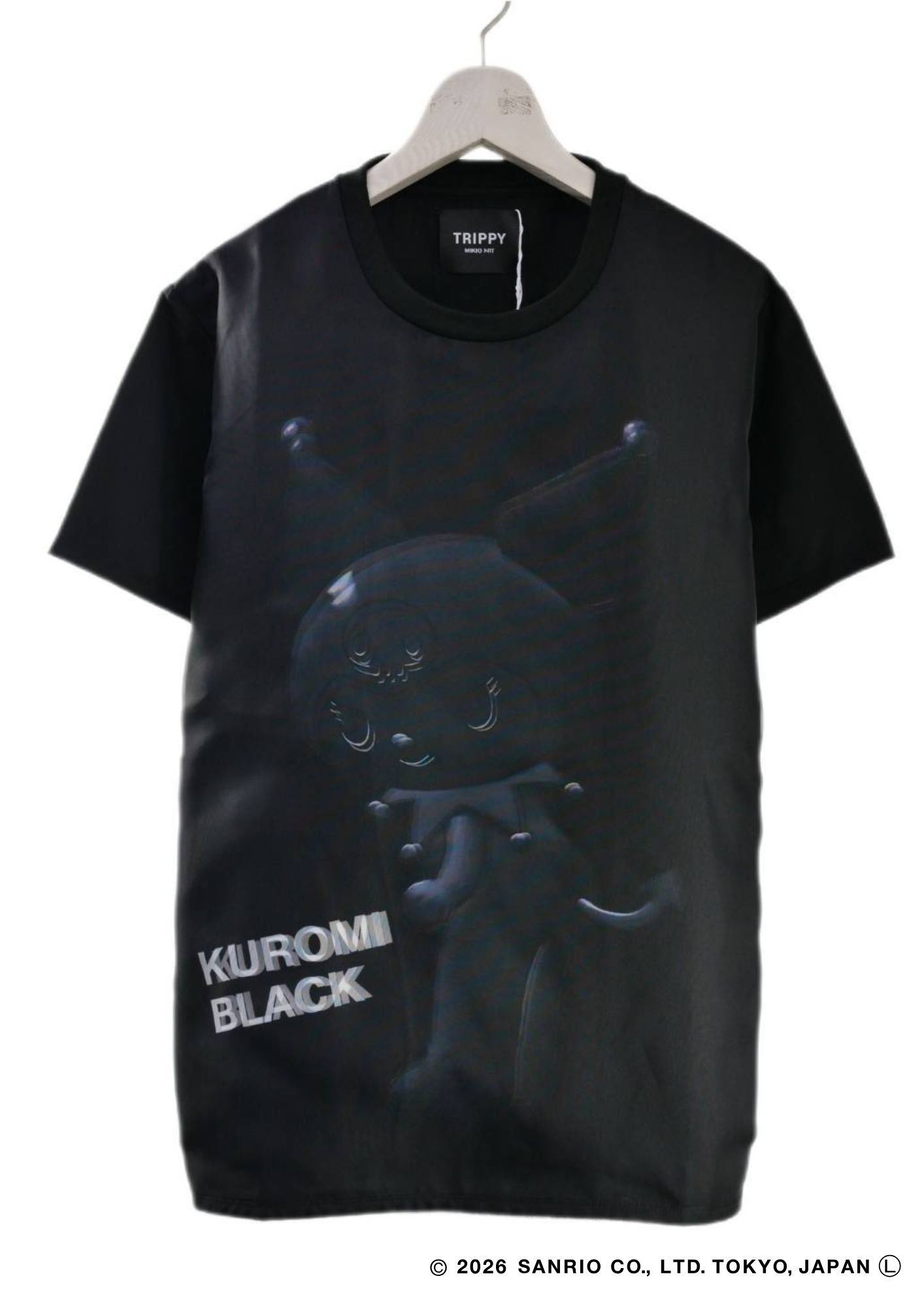 【KUROMIデザイン】TR-096 / 3DアートTシャツ / サンリオキャラクターコラボ / BLACK / ユニセックス