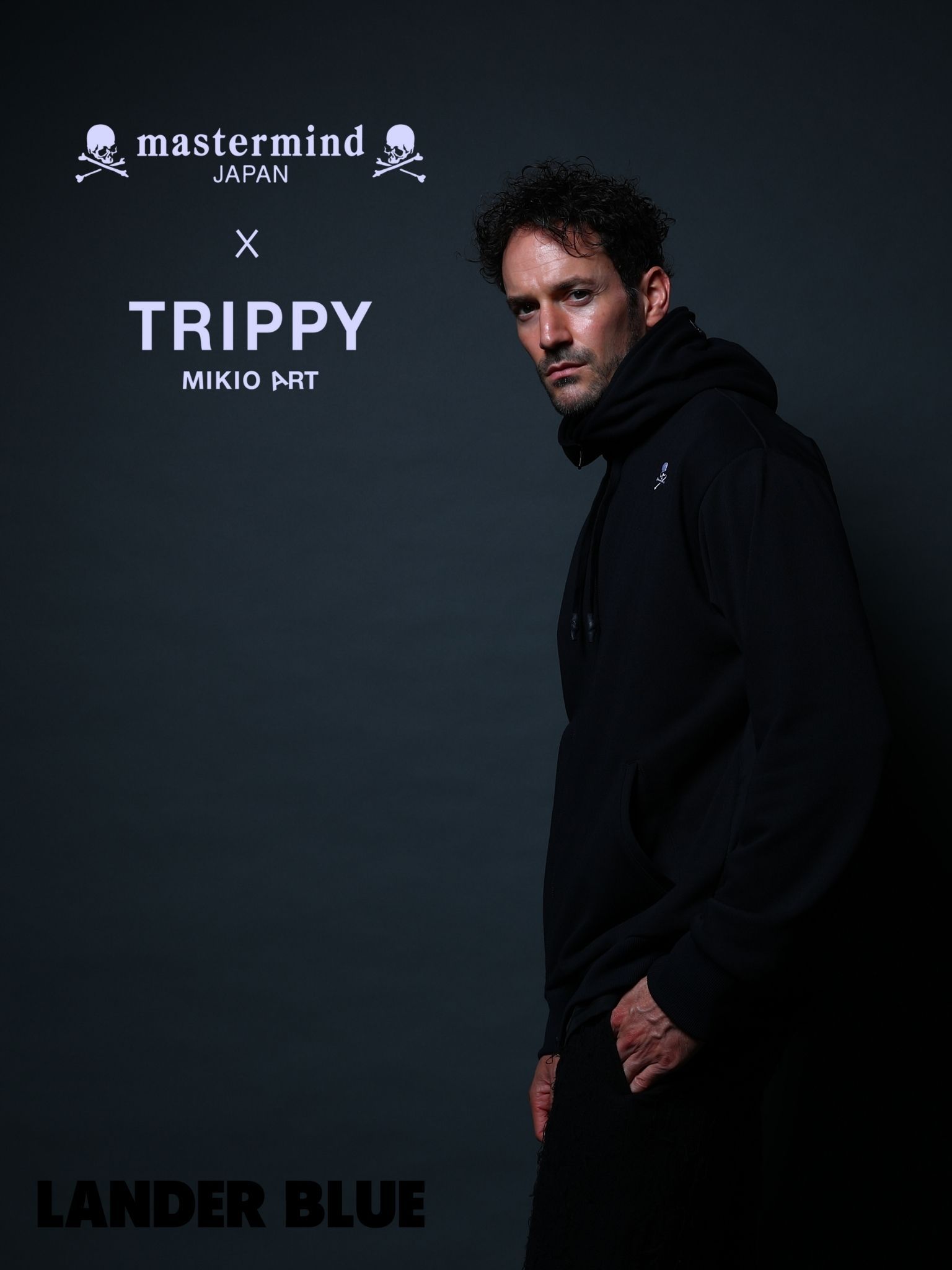 1月17日からの販売【mastermind JAPAN コラボレーション】 TRMM-005 ROCK STARS / ZIP PARKA /BLACK/ 3Dアート/ UNISEX/