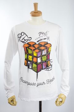 TR166MLS / RECOMPSE / WHITE / グラフィティーTシャツ / アート / MADE IN ITALY