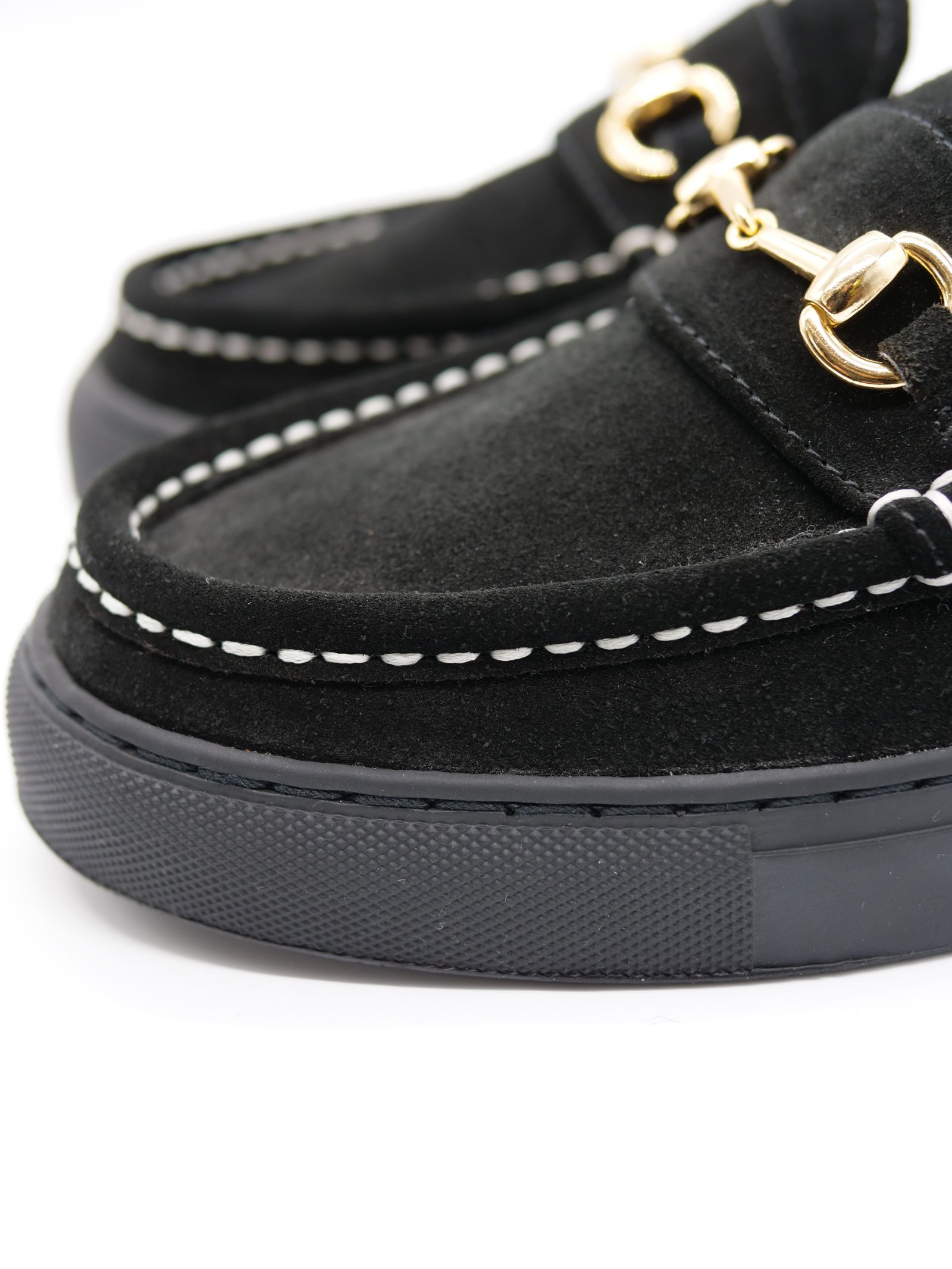 5070 Blacksuede / ビットモカシンスリッポン /スエード / 黒 /