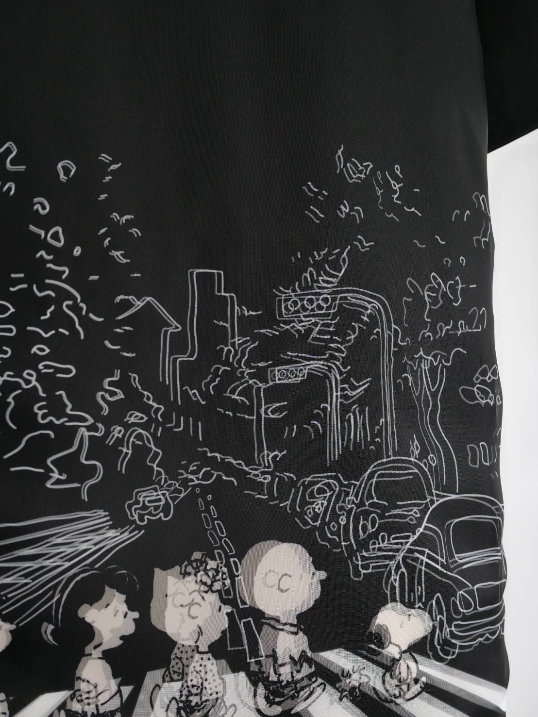 【スヌーピーシリーズ】 TR-098 / PEANUTS / SNOOPY / ライセンス商品 / 3Dアート / スヌーピーTシャツ / BLACK / UNISEX