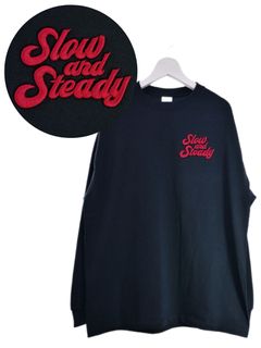 【3D刺繍】LANDER BLUE オリジナル / 長袖T刺繍Tシャツ / 高品質な厚手Tシャツ / 9オンス / ビックシルエット / ヘビーウェイトTシャツ / ヘビーオンスTシャツ