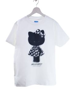 【3Dハローキティデザイン】 アートTシャツ / サンリオコラボ  / WHITE / ユニセックス
