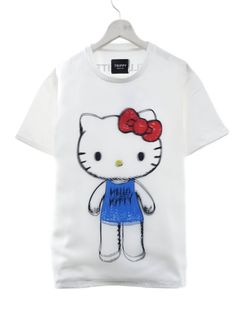 【3Dハローキティデザイン】TR-094 アートTシャツ / サンリオコラボ / WHITE / ユニセックス