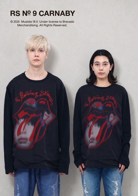 【The Rolling Stones×TRIPPY MIKIO ART】TR-158 / 3DTシャツ / BLACK / ロンT / ユニセックス