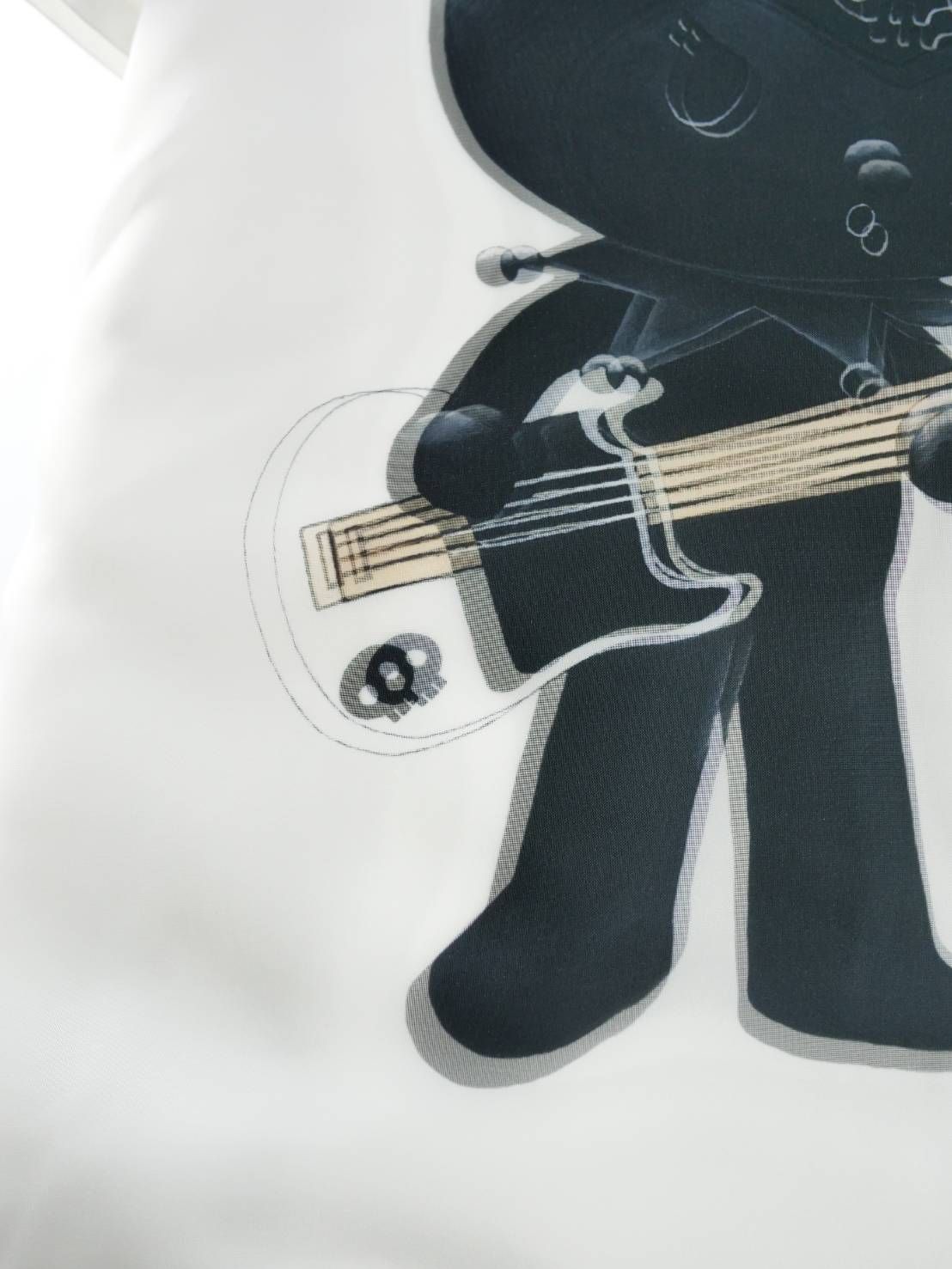 【3Dクロミ デザイン】TR-097“BLACK KUROMI“ アートTシャツ / サンリオ /  WHITE/ ユニセックス