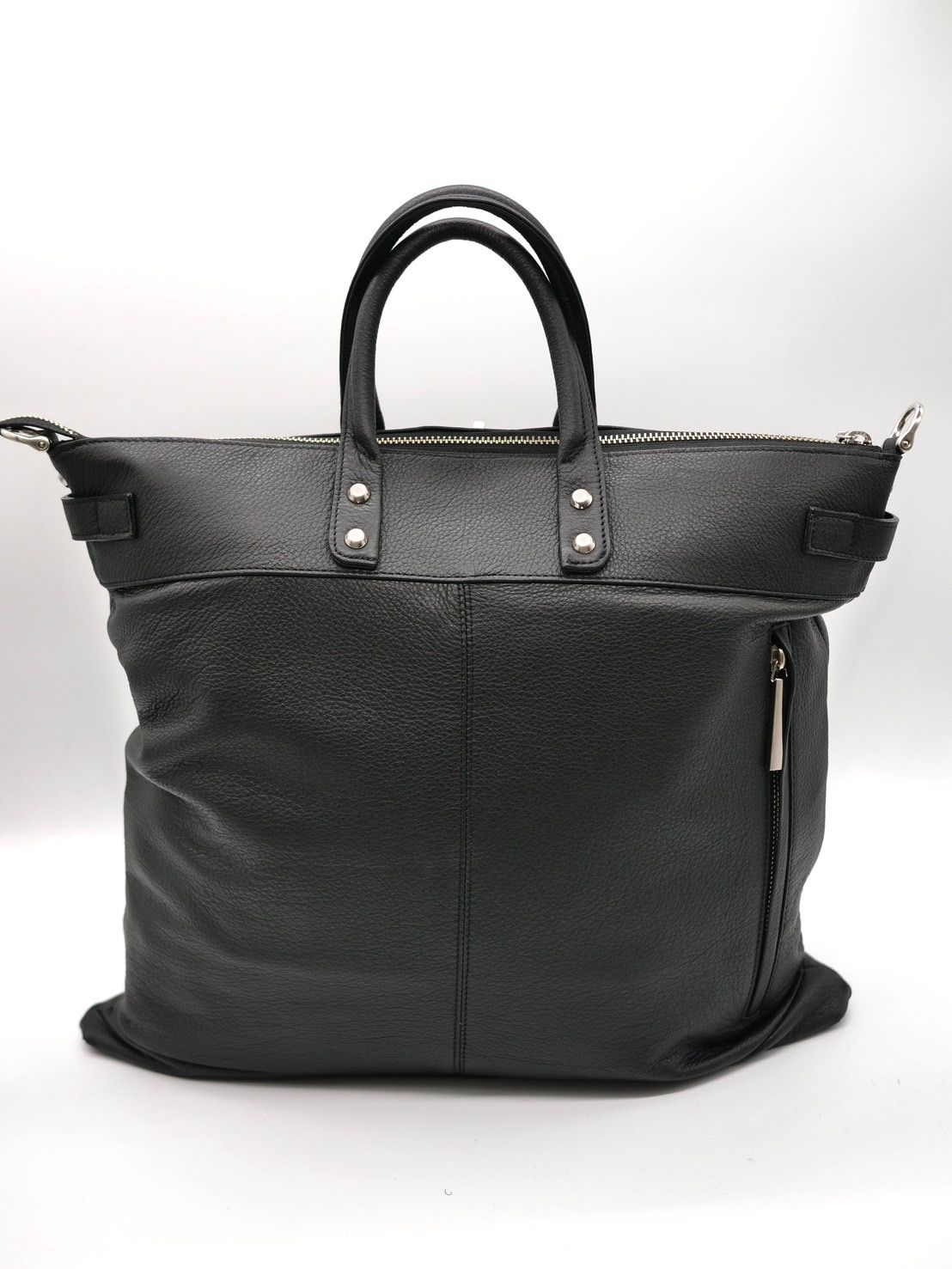 【M.U.L/ エムユーエル】本革（レザー） ブラック / ヘルメットバック / 日本製 / Made in Japan / 2way Bag / ショルダートートBag / メンズ レディース 兼用 UNISEX