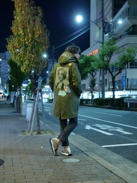 「ONEMADE×LanderBlue」 別注のモッズコートコーディネート①