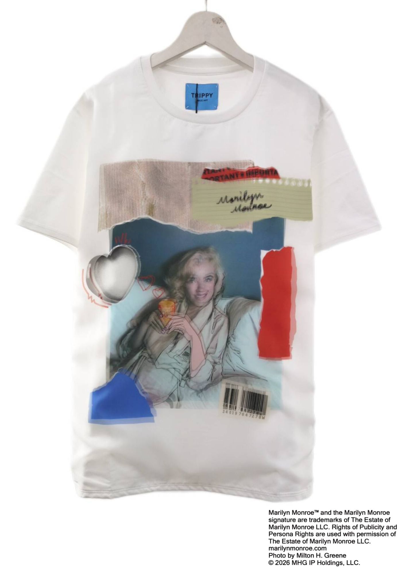 【マリリンモンローデザイン】TR-145 / MONROE LOVE / 3DTシャツ / WHITE/ ユニセックス
