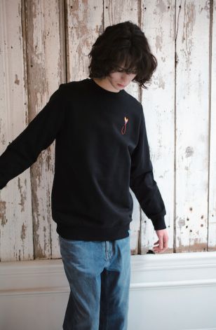 【流行のきっかけはパリCOLOTTE】 MAISON HONORE / スエット BLACK /  ハートフィッシュ /  フレンチテリートレーナー