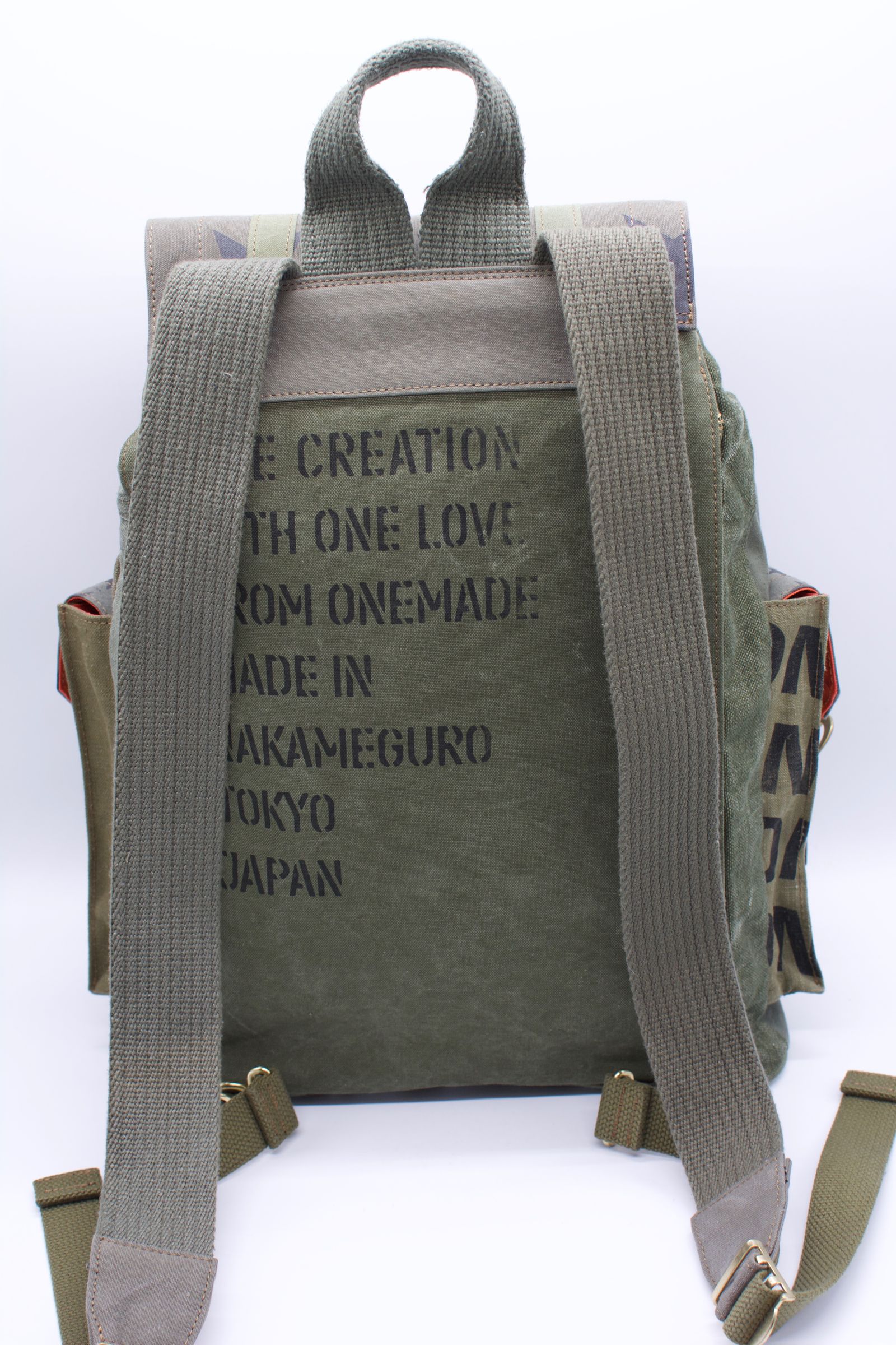 ONEMADE REBUILD LINE / ONE-684 RUCK SACK  / ヴィンテージ / HAND MADE / アートブランド / フランスダッフルバッグ解体