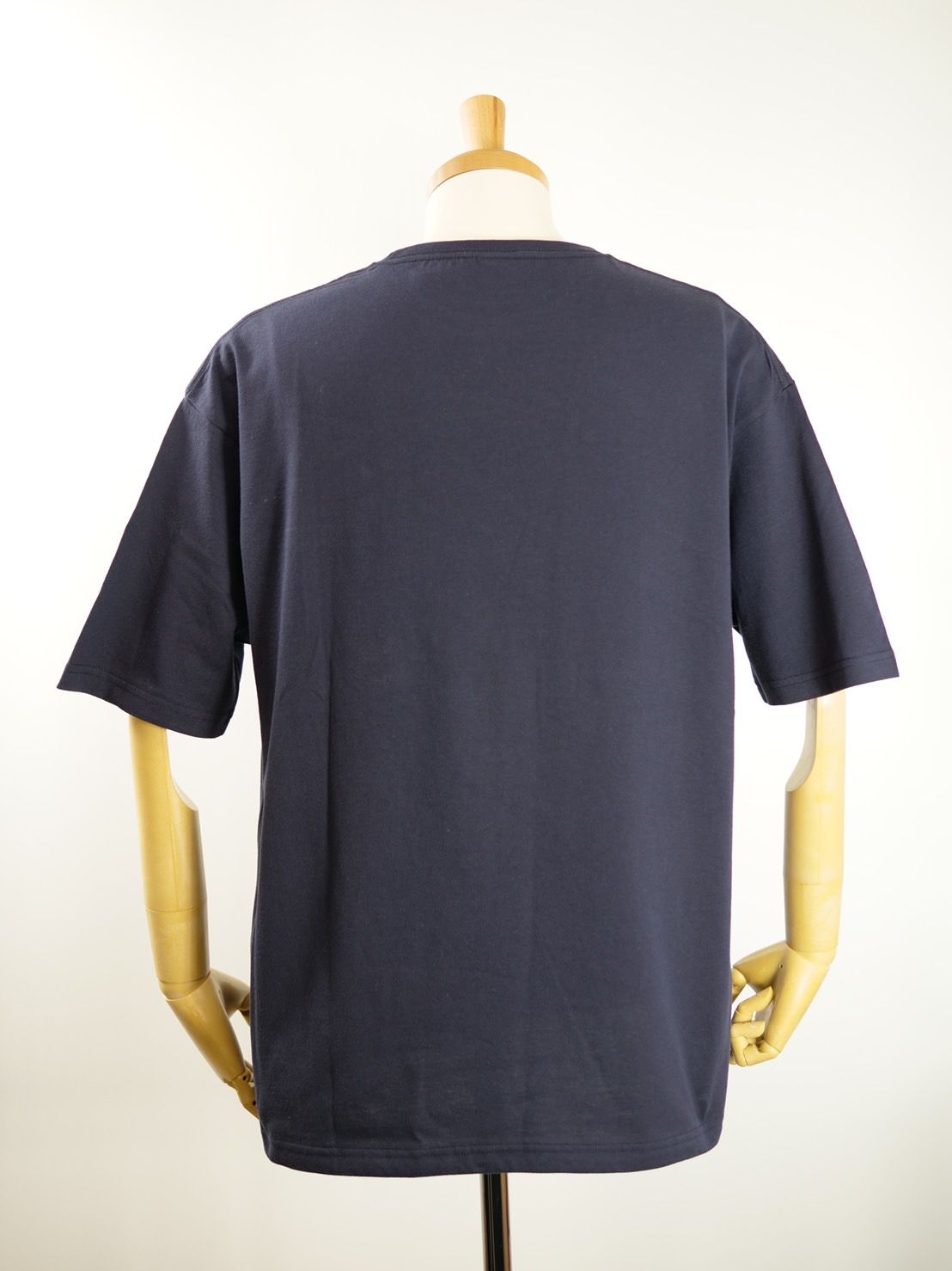 【3D刺繍】LANDER BLUE オリジナル / NAVY / ネイビー / ニコちゃん刺繍 / ビックシルエット / 1ポケTシャツ