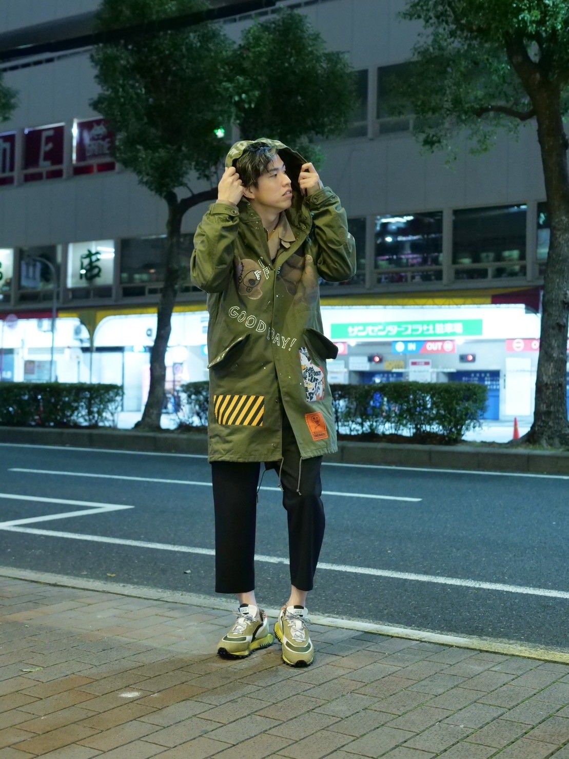 「ONEMADE×LanderBlue」 別注のモッズコートコーディネート②
