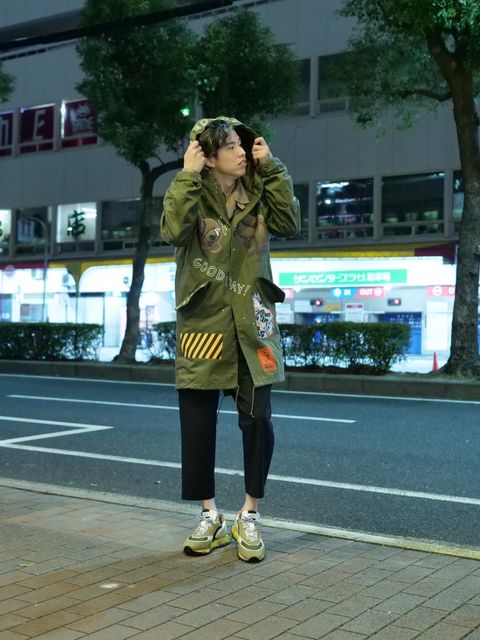 「ONEMADE×LanderBlue」 別注のモッズコートコーディネート②