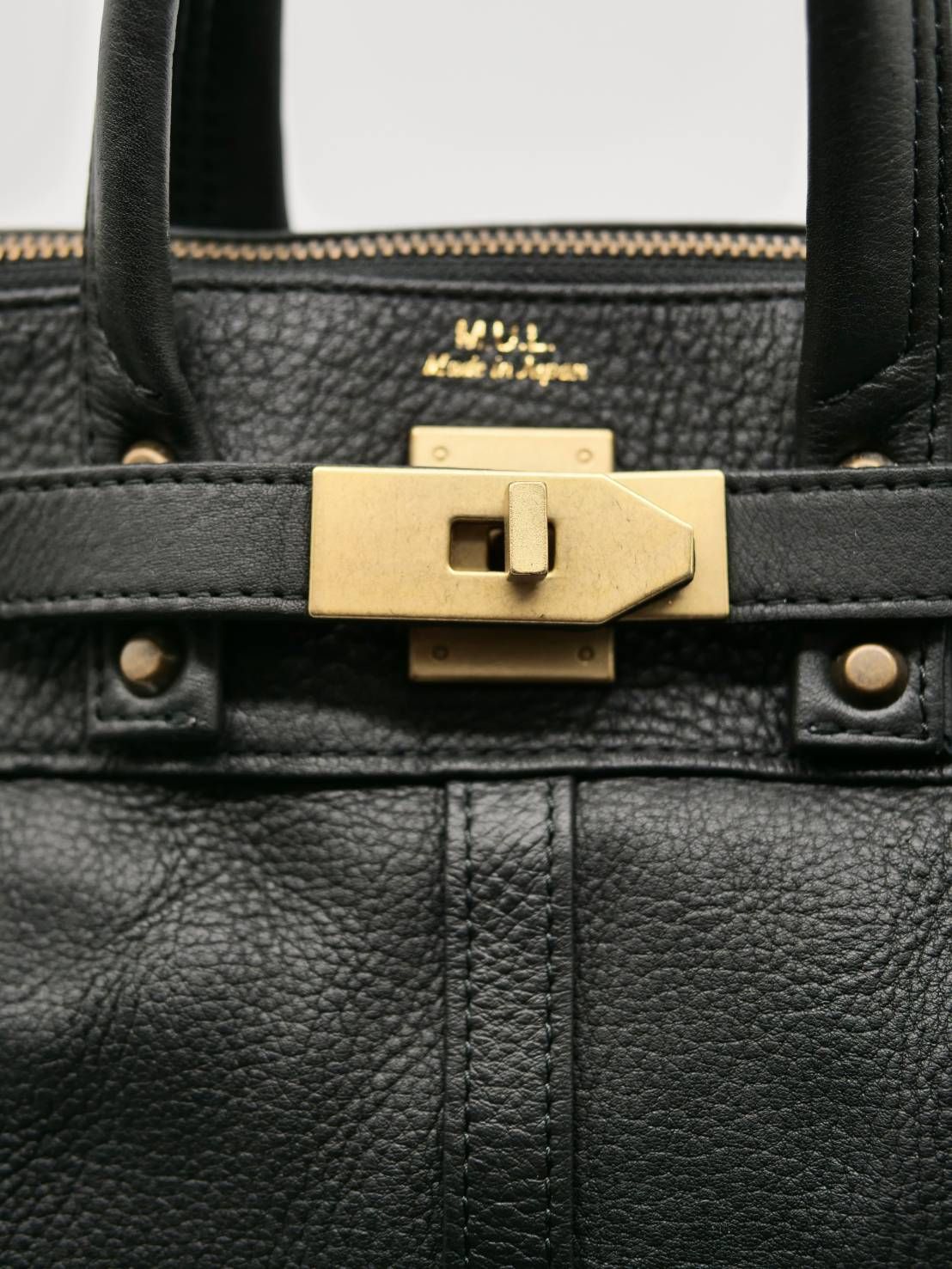 M.U.L 日本製 本革ヘルメットバッグ ブラック｜2WAY ショルダートート｜姫路レザー使用｜メンズ レディース UNISEX