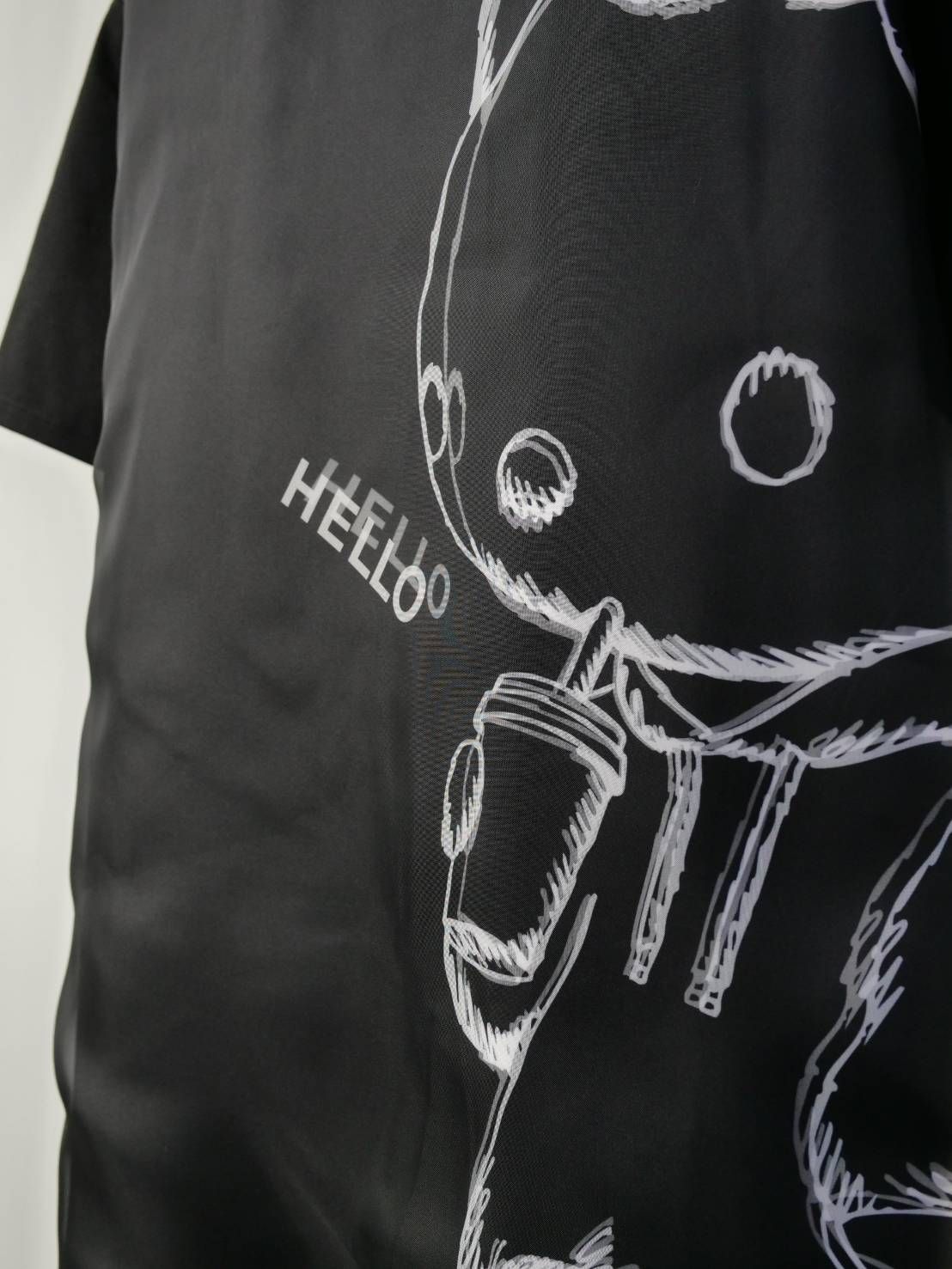 【3Dハローキティデザイン】TR-095 アートTシャツ / サンリオコラボ /BLACK / ユニセックス