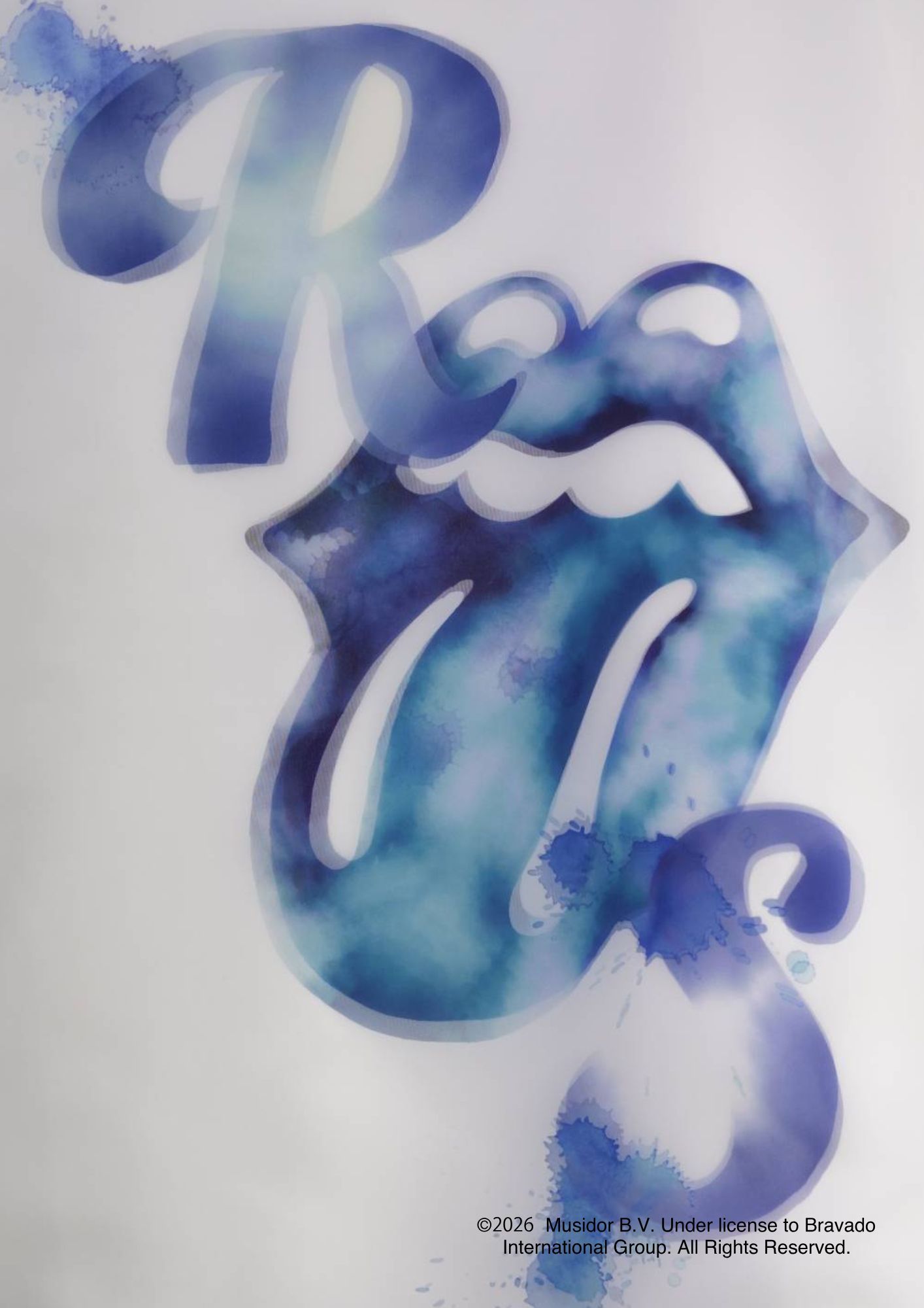 【The Rolling Stone】 RS No.9 CARNABYコラボレーション /TR-134  RE LIP&TONG INK 3DTシャツ/ WHITE/ ユニセックス