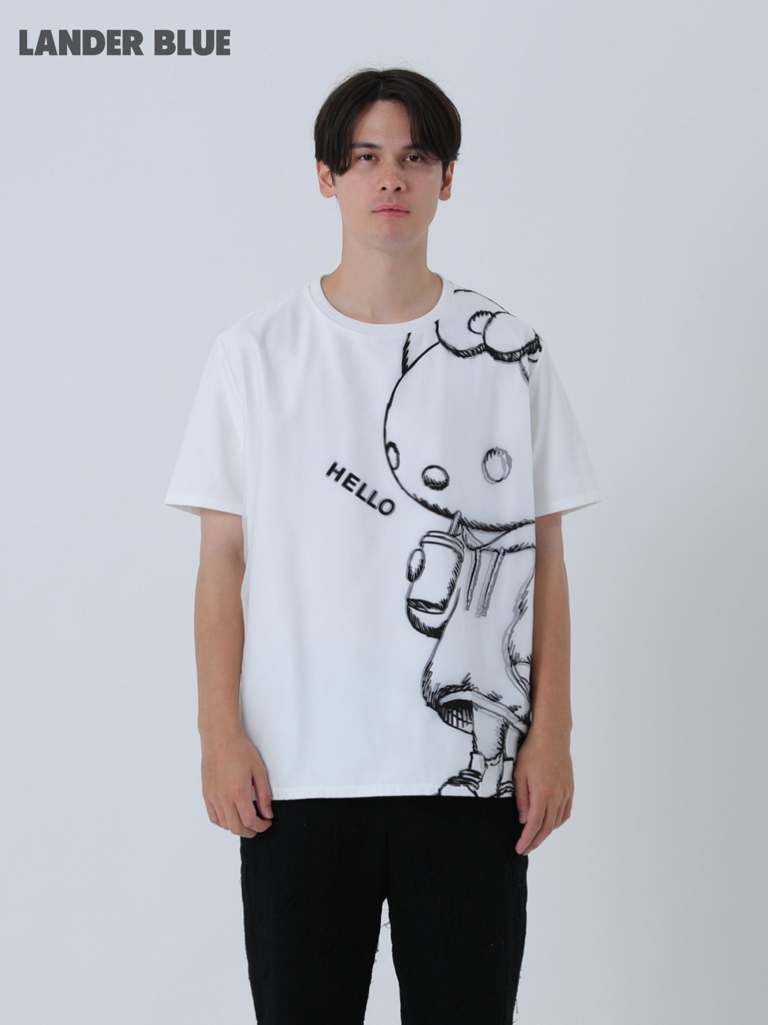【3Dハローキティデザイン】TR-095 アートTシャツ / サンリオコラボ / WHITE / ユニセックス