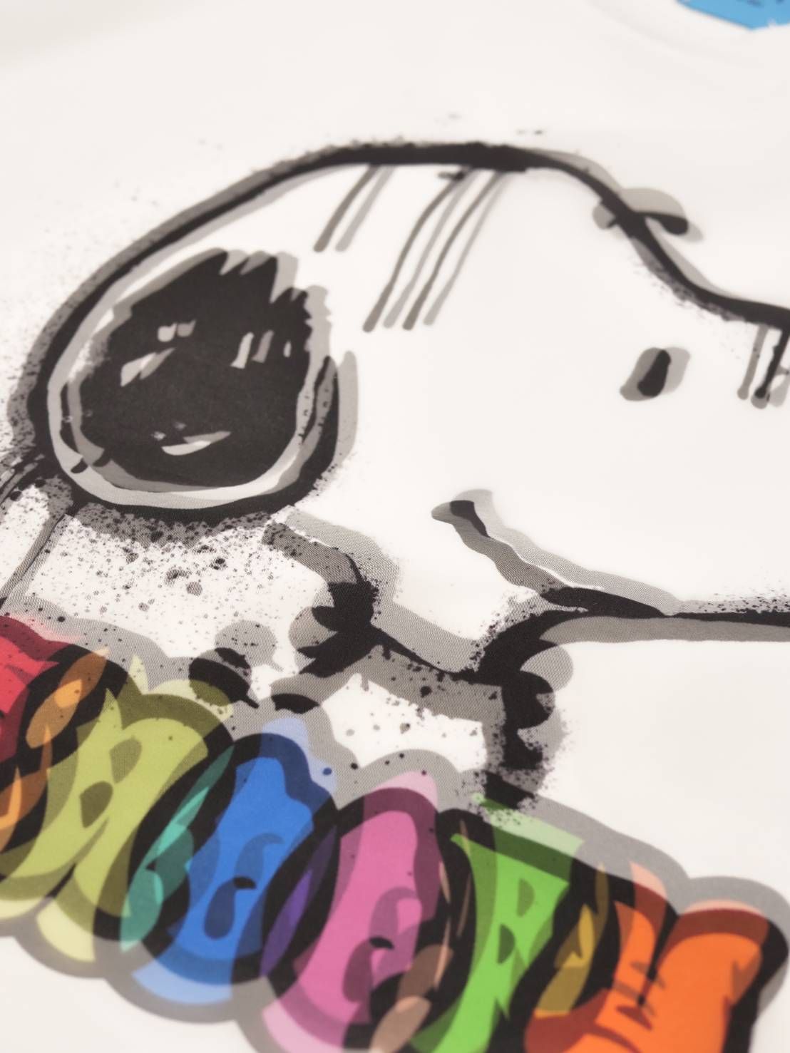 【スヌーピーシリーズ】 SNOOPY / ライセンス商品 / 3Dアート / スヌーピーTシャツ / WHITE  / UNISEX