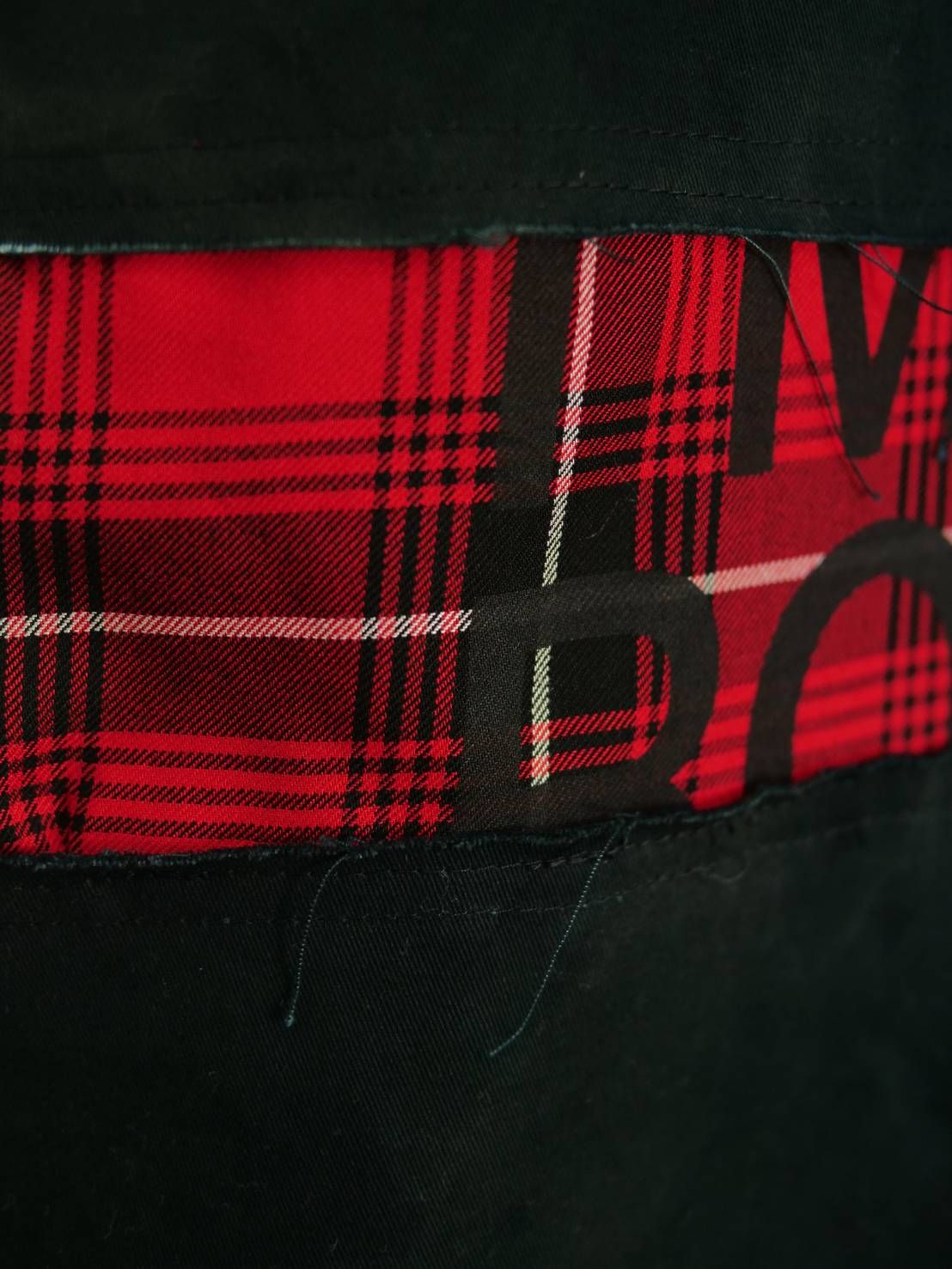 【ONEMADE】 アートミリタリーシャツ｜かご染め×手作業プリントの大人の一着/ BLACK / ユニセックス