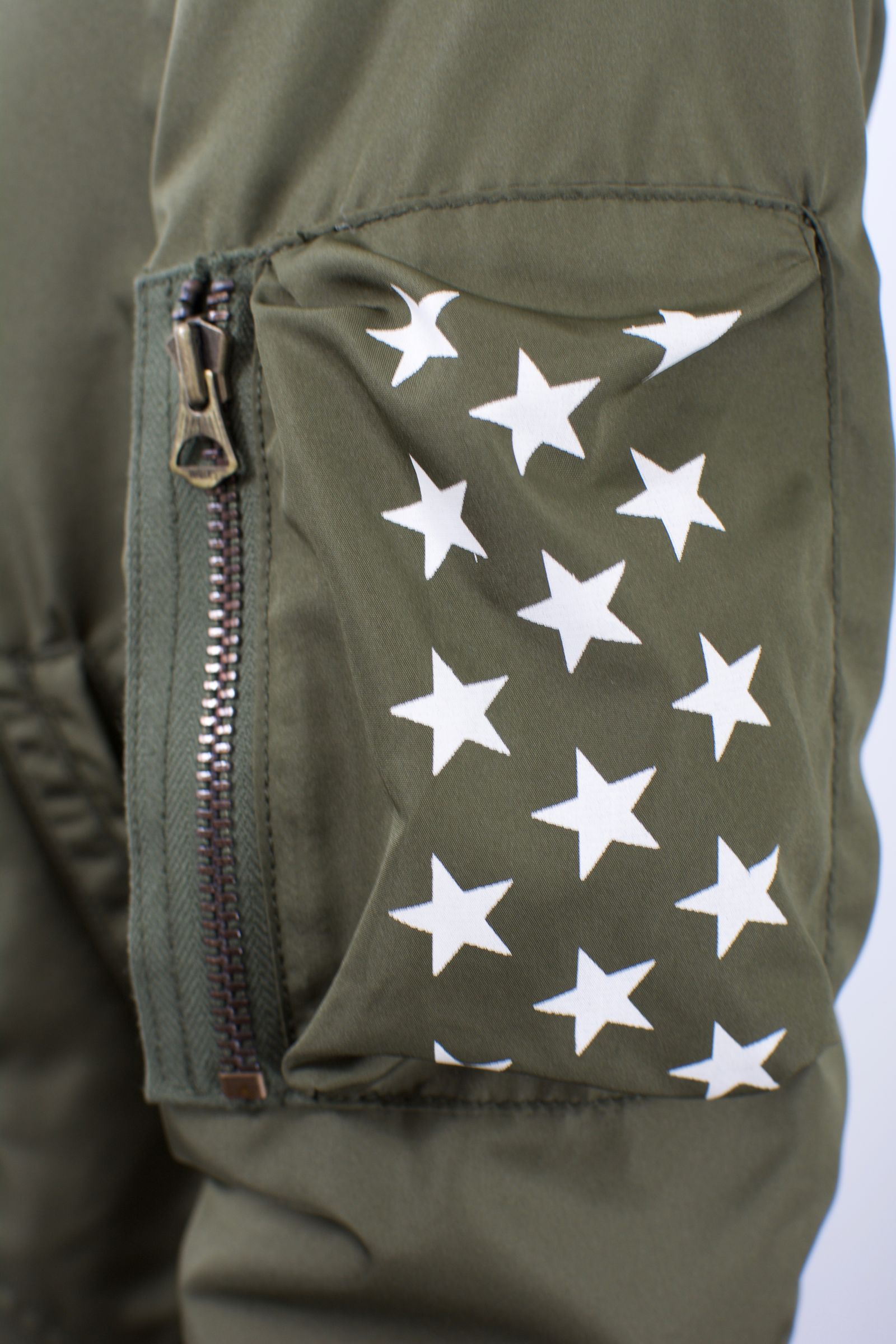 ONE-598 MA-1  / リバーシブル /   LANDER BLUE 別注 /Hand Made / ハンドメイド  / ハンドペイント
