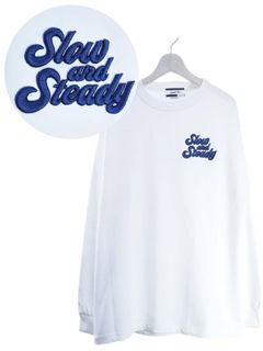 【3D刺繍】LANDER BLUE オリジナル / 長袖T刺繍Tシャツ / 高品質な厚手Tシャツ / 9オンス / ビックシルエット / ヘビーウェイトTシャツ / ヘビーオンスTシャツ