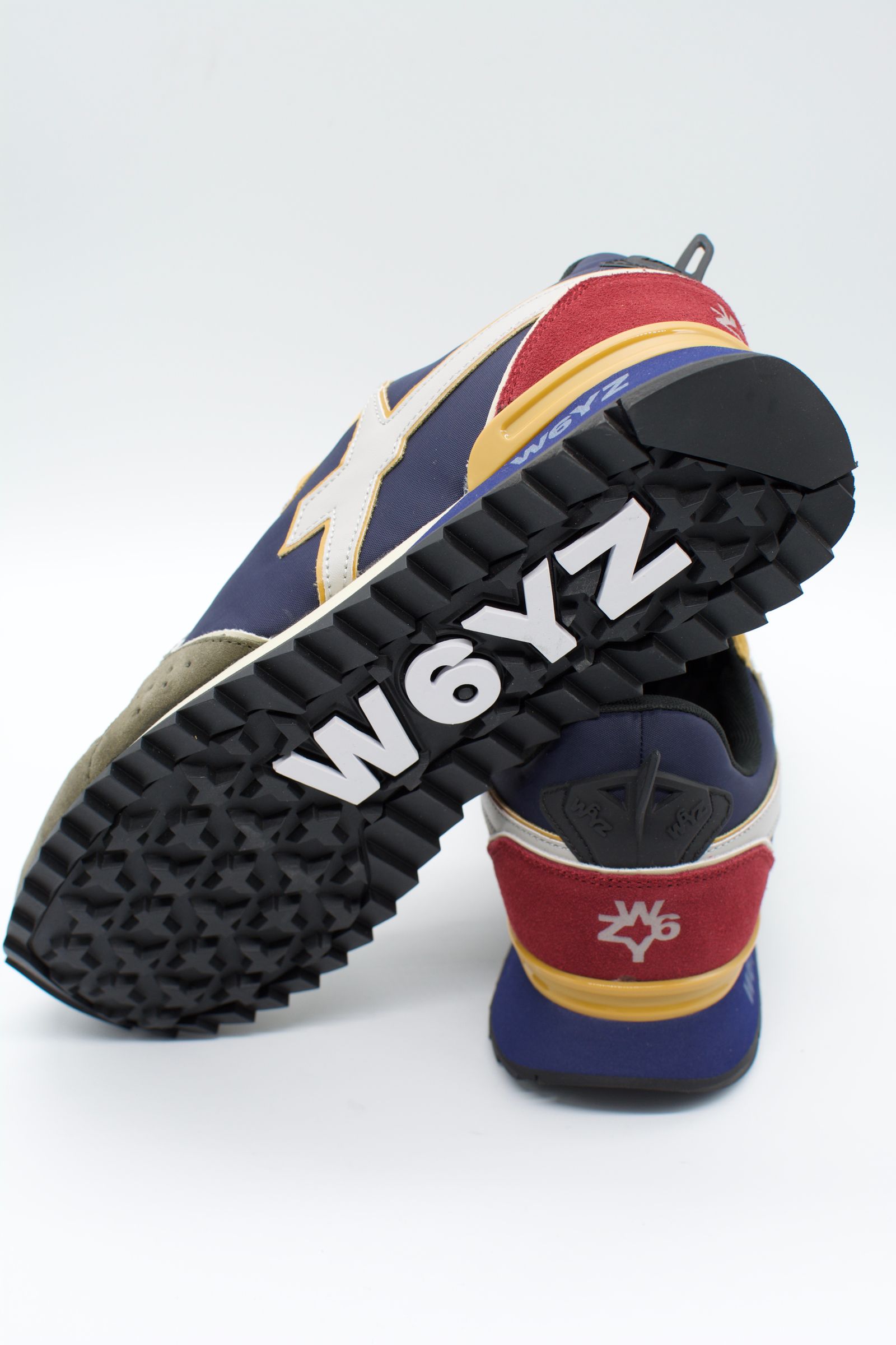 JET-M /  KHAKI×NAVY×RED  /ローカットスニーカー「スウェード×ナイロン×レザーの異素材コンビネーション」