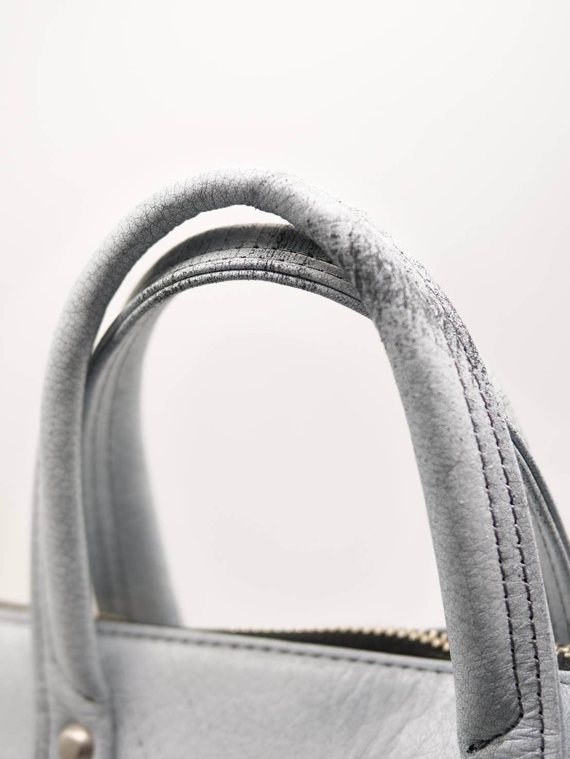 M.U.L 日本製 本革ヘルメットバッグ ヴィンテージホワイト｜2WAY ショルダートート｜姫路レザー使用｜メンズ レディース UNISEX