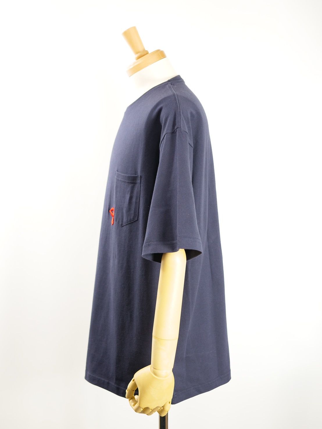 【3D刺繍】LANDER BLUE オリジナル / NAVY / ネイビー  / マリリンモンローキスマーク / ビックシルエット / 1ポケTシャツ