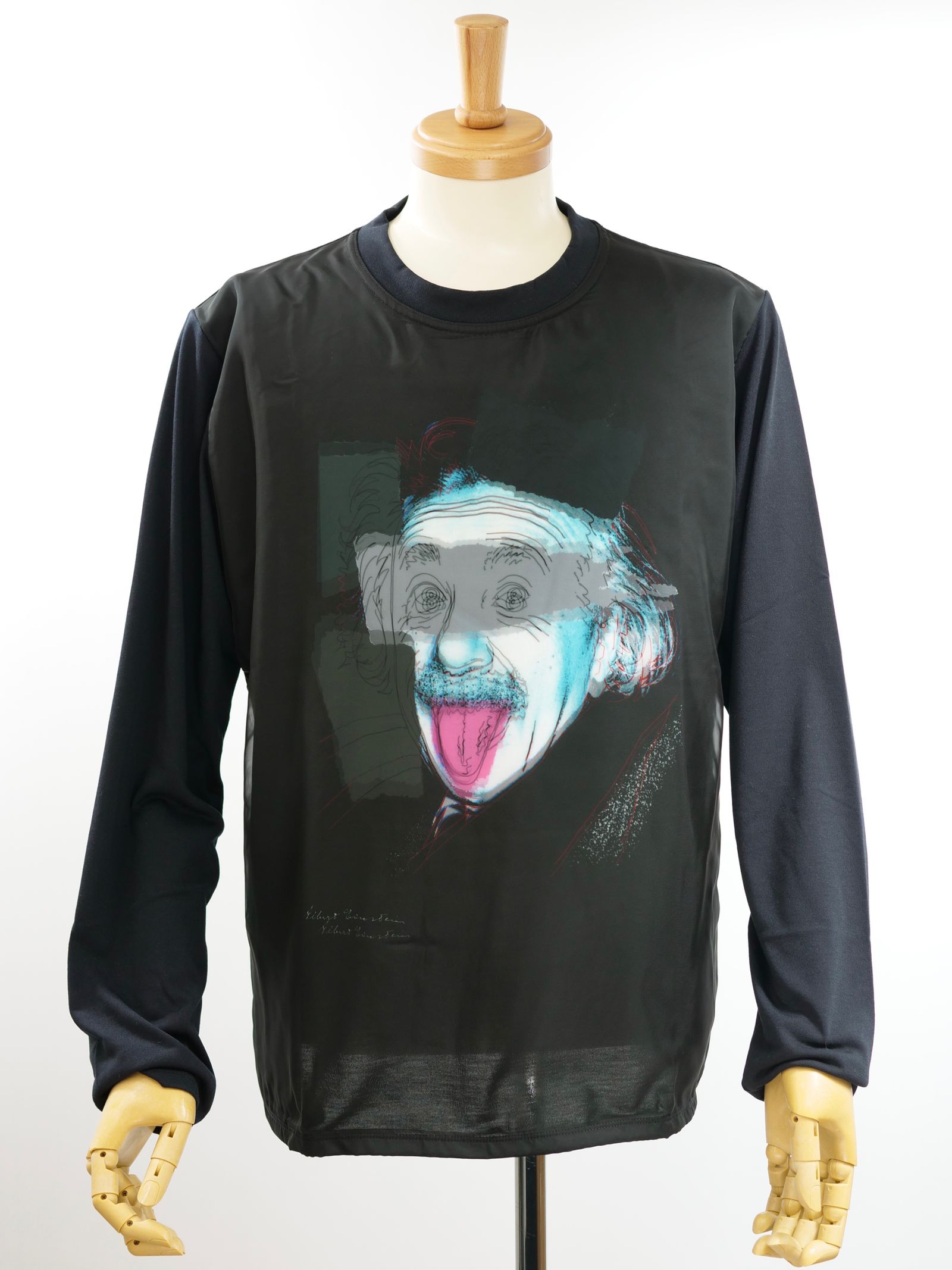 MX-1195 3D T EINSTEIN  / BLACK / 3D 長袖 Tシャツ / MADE IN JAPAN / 国産