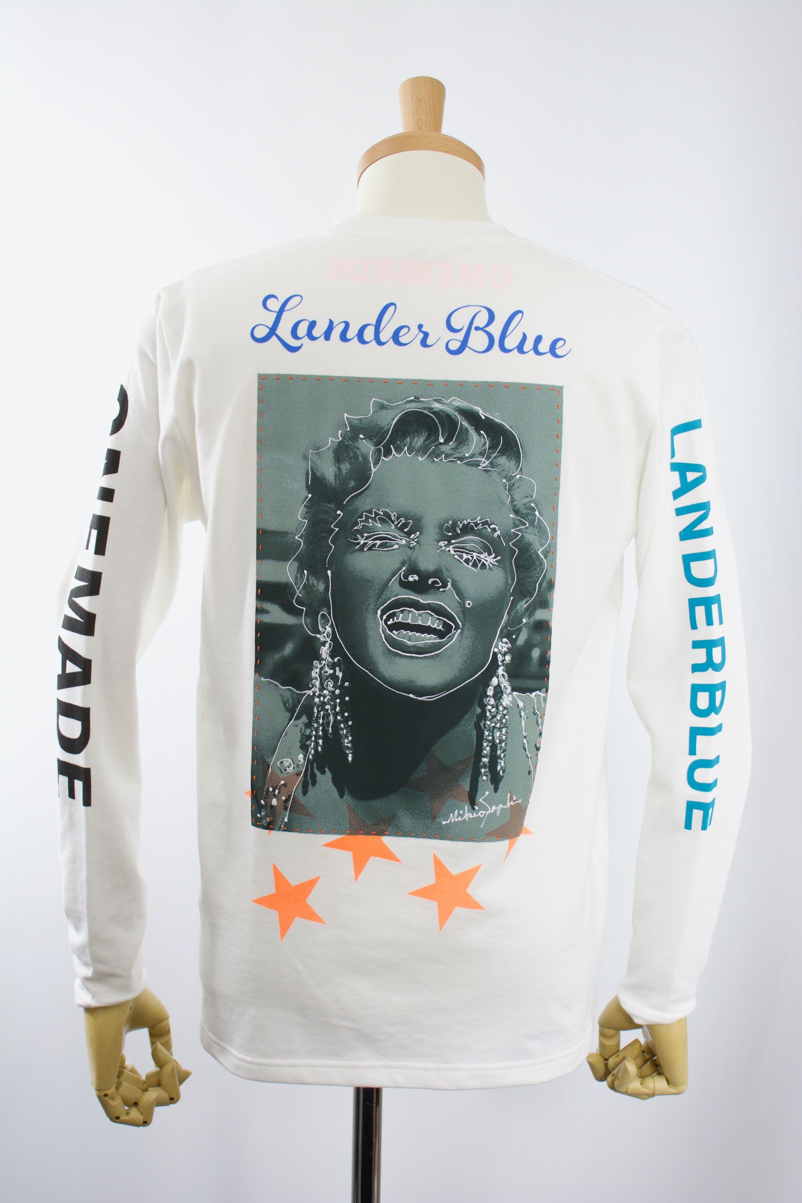 ONEMADE×LANDERBLUE「別注」ONE-710 /  Mサイズ / ロングTシャツ / HAND MADE / MAXSIX /MIKIO SUZUKI
