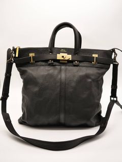 M.U.L 日本製 本革ヘルメットバッグ ブラック｜2WAY ショルダートート｜姫路レザー使用｜メンズ レディース UNISEX